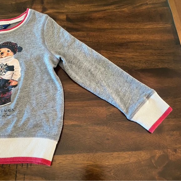 Ralph Lauren Sled Bear Atlantic Terry Sweatshirt Girls - Picture 4 of 6